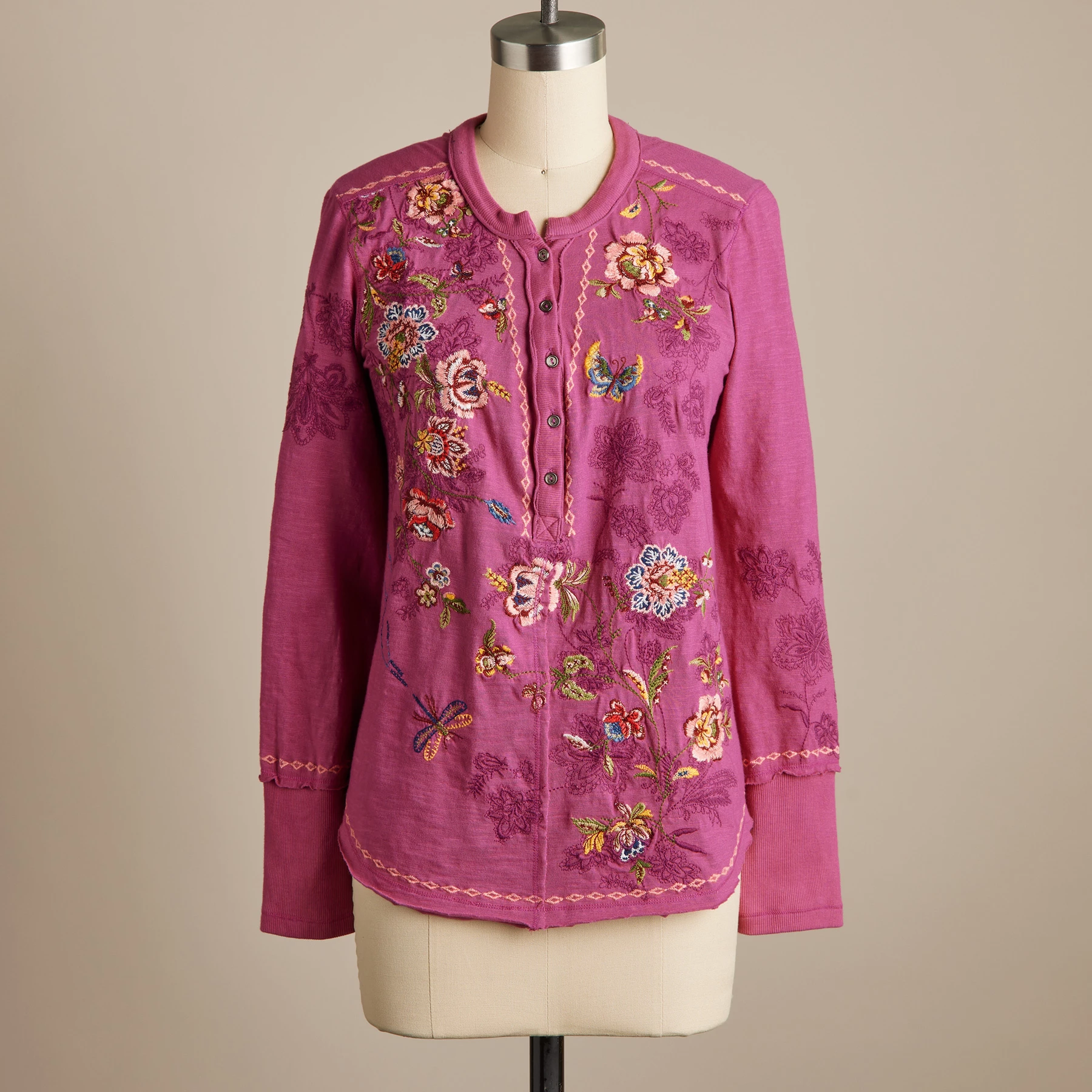 Blushed Blooms Henley 4 Blushed Blooms Henley - Image 2