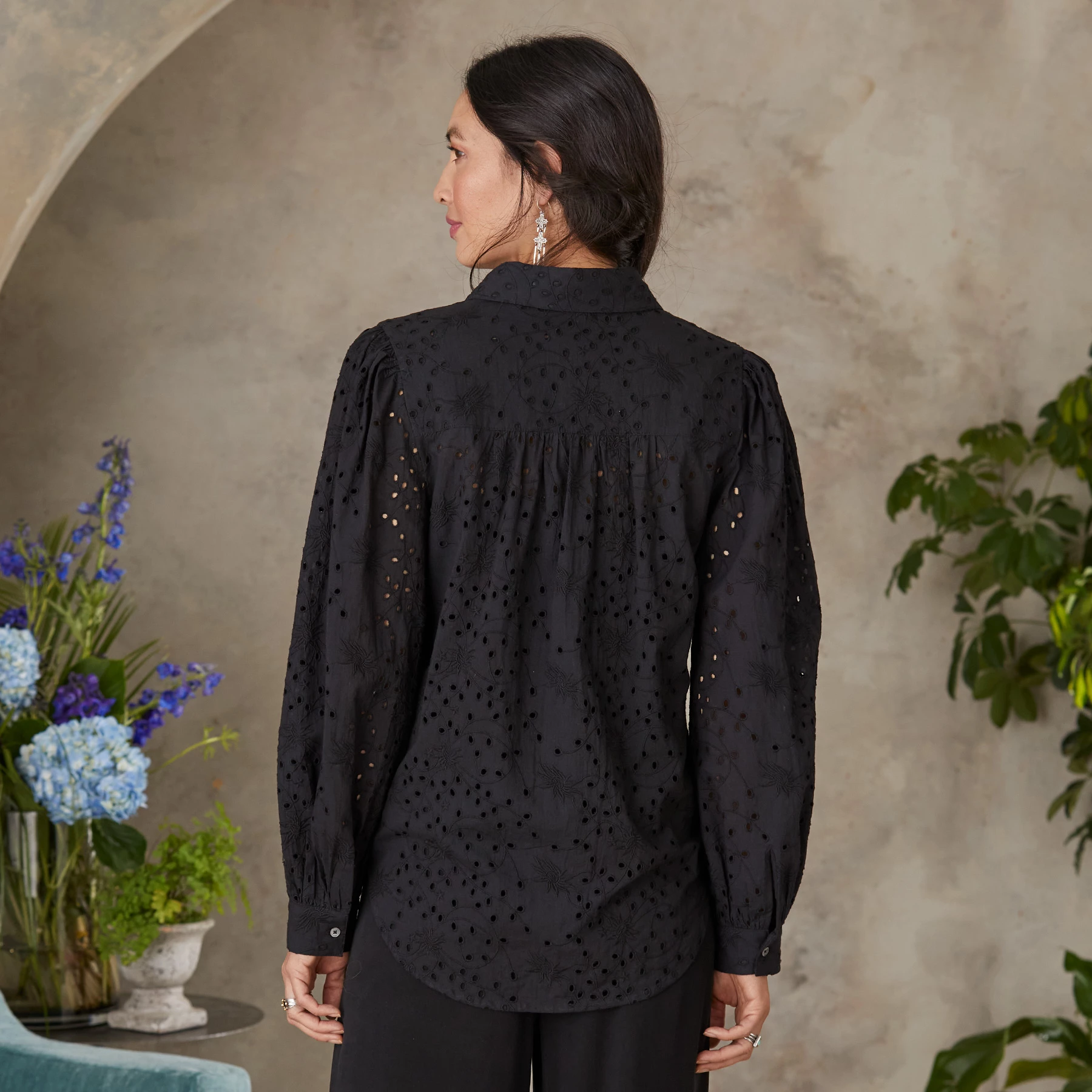 Celestine Eyelet Shirt, Petite 5 Celestine Eyelet Shirt, Petite - Image 3