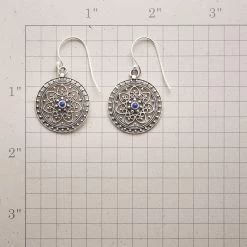Silver & Blue Filigree Earrings