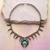 1930s Blue Gem Squash Blossom Necklace