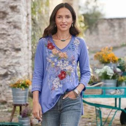 Keegan Embroidered Tee - Petites 7 Keegan Embroidered Tee - Petites -Sundance Sales 57808a4e 1da0 4f4c 91ac 0dbd2379a592