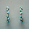 Turquoise Filigree Hoop Earrings