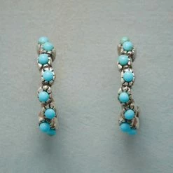 Turquoise Filigree Hoop Earrings