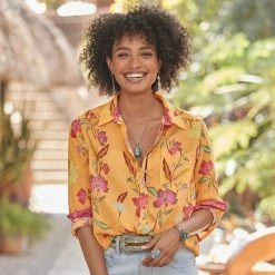 Floral Voyage Shirt, Petite -Sundance Sales 5bccd0f2 3fa2 4638 a17d 3c40eb52d894