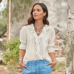 Beatrice Ruffle Top - Petites -Sundance Sales 6e739971 d54f 4a8e b35a 9d7bbda23636