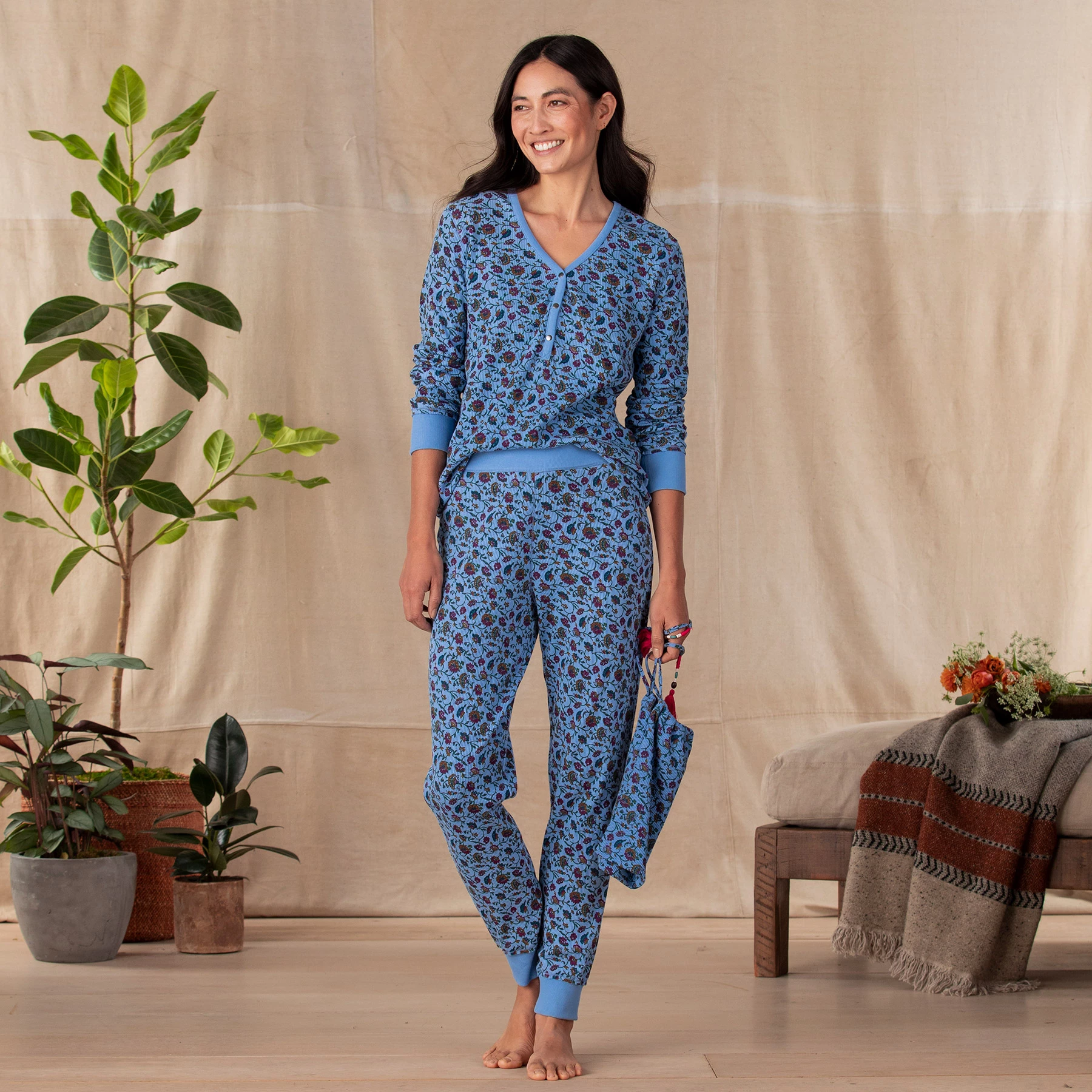 Long Johnna Floral Pajamas - Petites 9 Long Johnna Floral Pajamas - Petites - Image 7