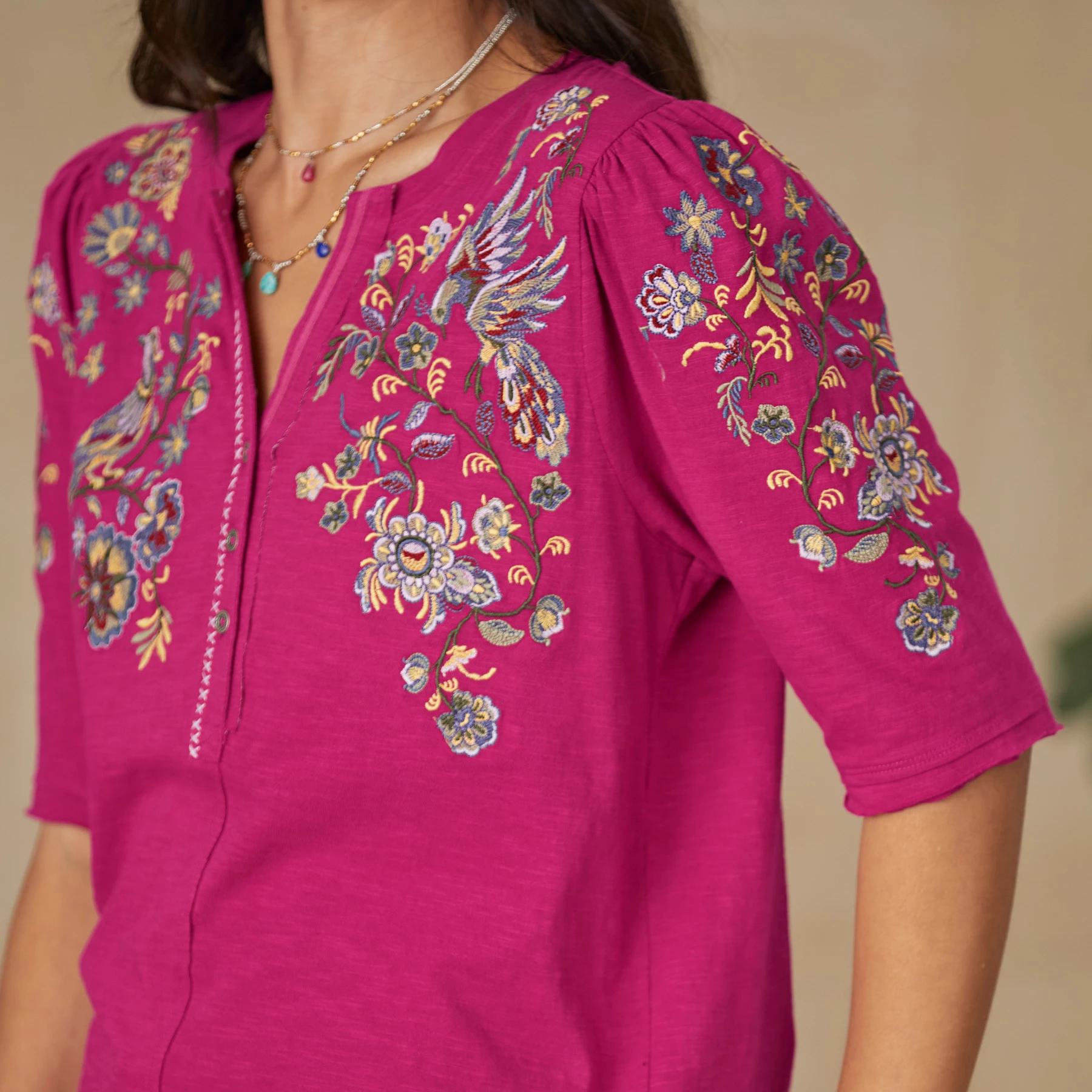 Avril Embroidered Henley 3 Avril Embroidered Henley