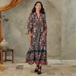 Seashell Tapestry Maxi Dress