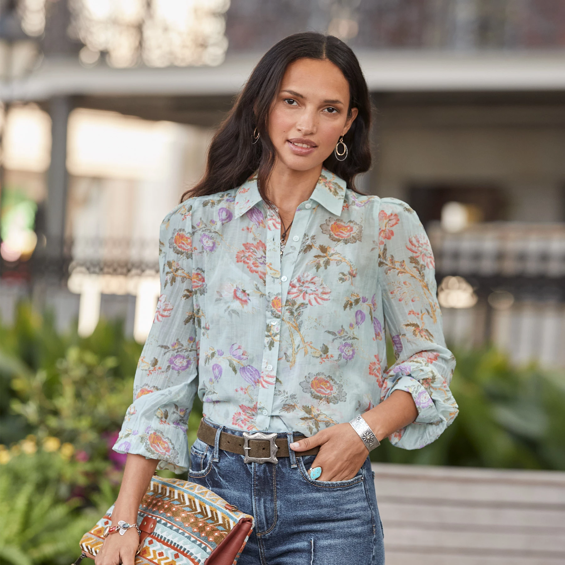 Cecile Floral Shirt, Petite 3 Cecile Floral Shirt, Petite