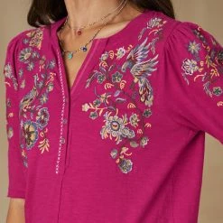 Avril Embroidered Henley 12 Avril Embroidered Henley -Sundance Sales d37a44a8 aae3 4aa9 b547 c83720edf9a9