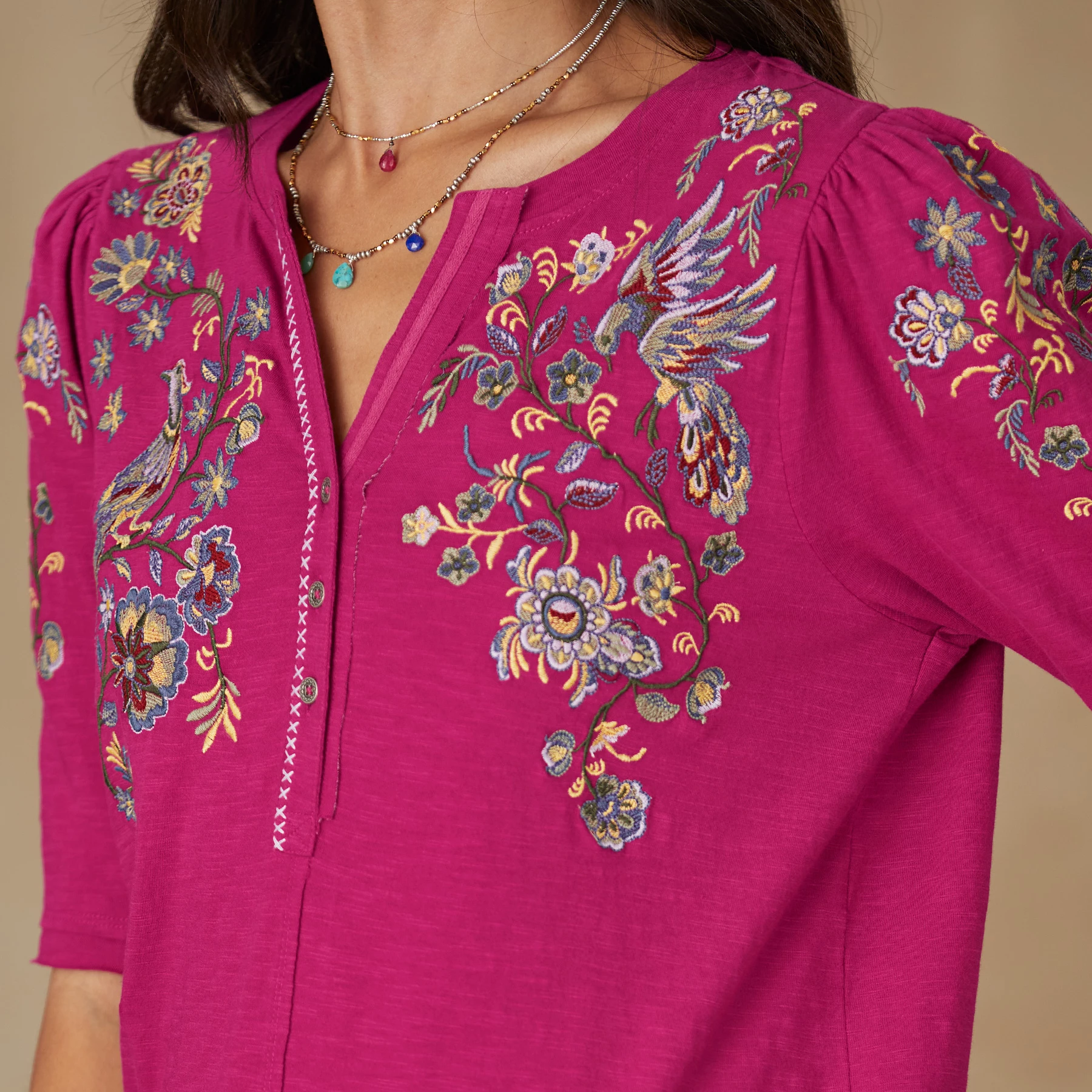 Avril Embroidered Henley 6 Avril Embroidered Henley - Image 4