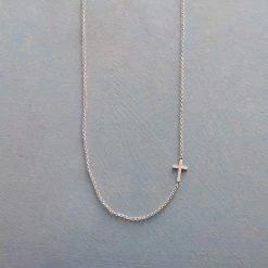 Sterling Silver Cross Across Necklace -Sundance Sales e410f5bf 9af9 491f 9af7 2fb68892dbf7